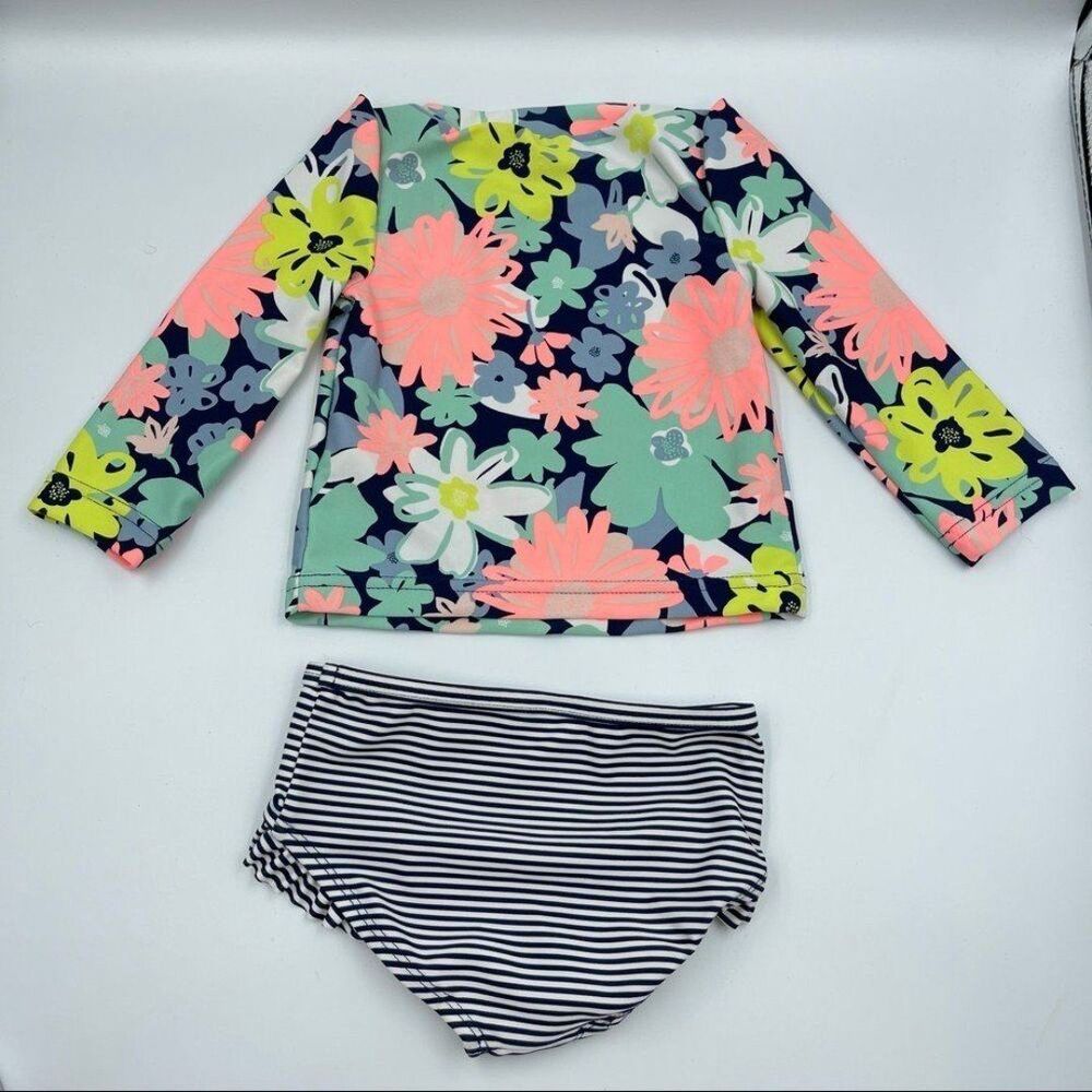 Just One You Swim Girls Sz 9M bikini Set Floral Multicolored